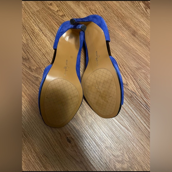 Report Signature Blue Suede Heels Size 9 - Picture 6 of 6